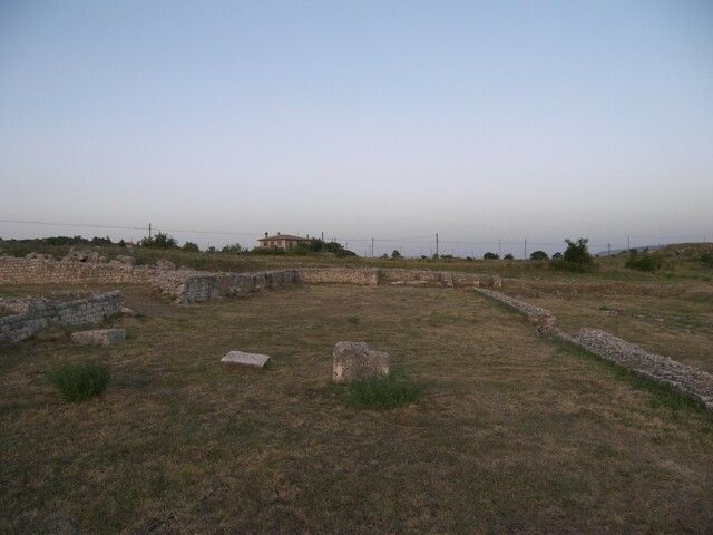 The remains of the buildings of the ancient town