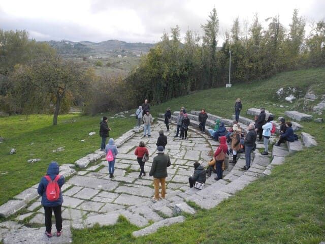 The theatre of Iuvanum with the steps of the cavea