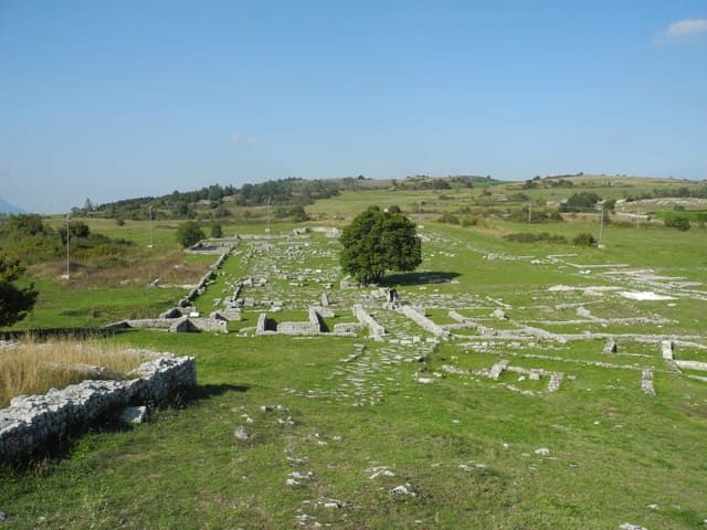 The archaeological area beside the museum